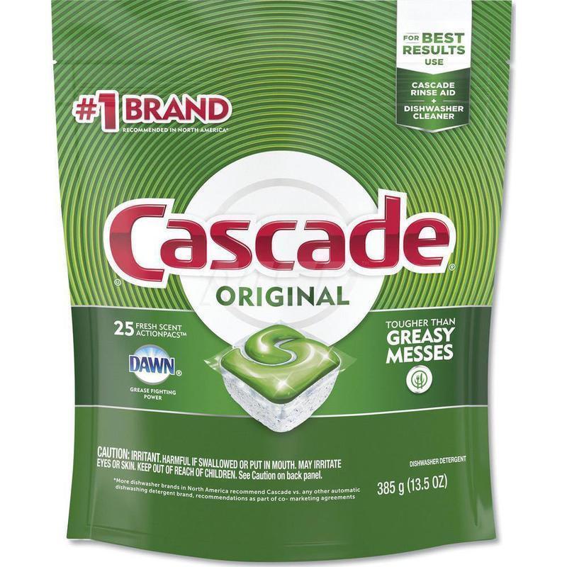 Cascade Original Dishwasher Detergent Pods, Fresh Scent, 25 Count, 5/Case MPN:PGC80675