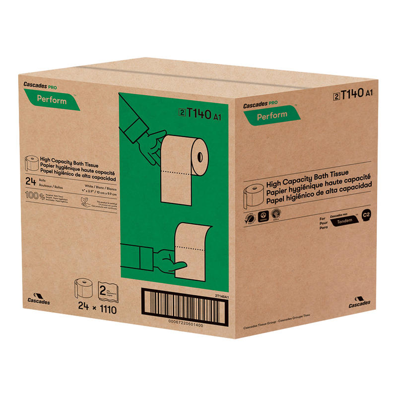 Cascades Tandem 100% Recycled JRT Toilet Paper, Pack Of 24 Rolls (Min Order Qty 2) MPN:T140