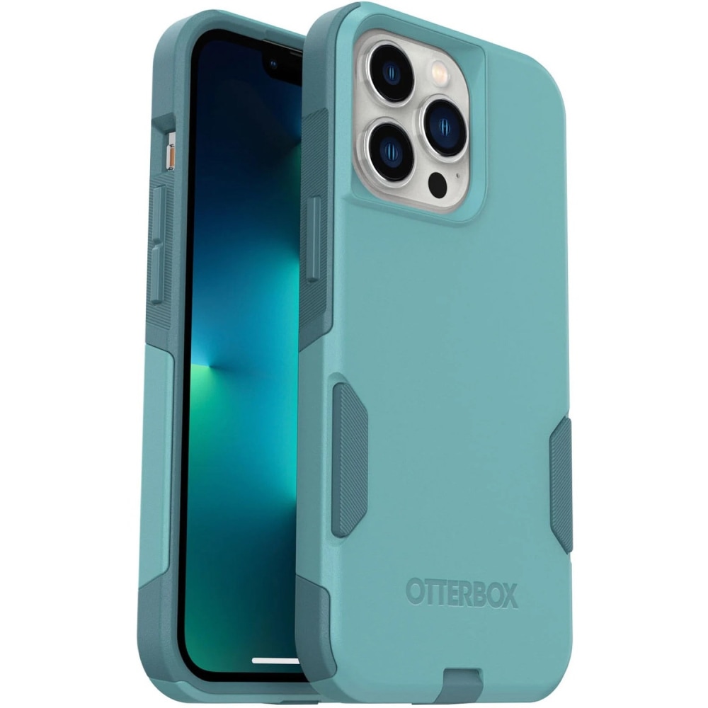 OtterBox Commuter Series Antimicrobial Case For Apple iPhone 13 Pro, Riveting Way, Teal (Min Order Qty 3) MPN:77-83438