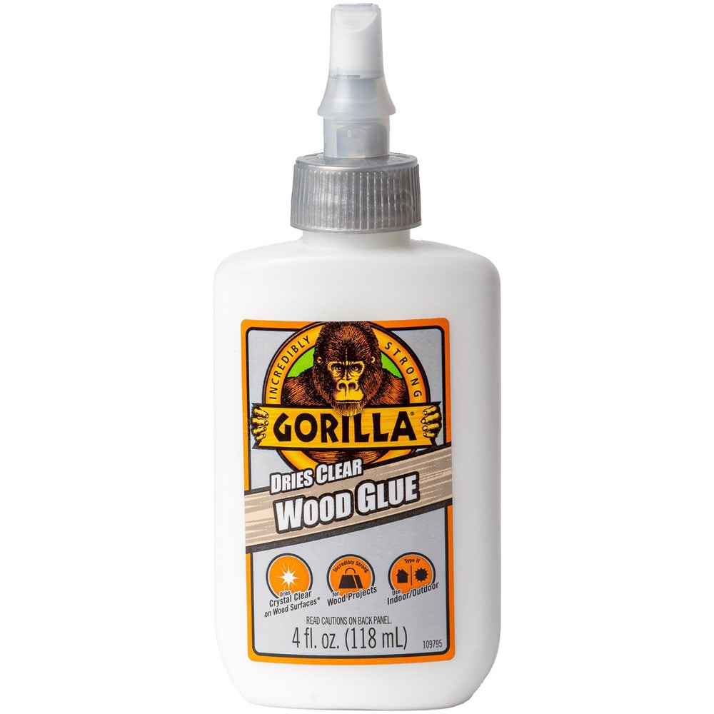 Glue, Glue Type: Wood Glue , Container Size: 4 oz , Container Type: Squeeze Bottle , Working Time: 5-10 Minutes , Color: Clear  MPN:109788