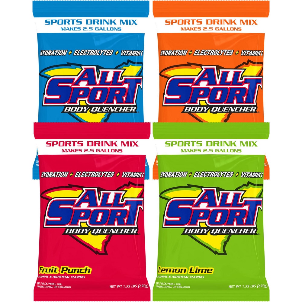 Activity Drinks, Drink Type: Activity , Form: Powder , Container Yields (Gal.): 2.50 , Flavor: Fruit Punch, Lemon-Lime, Blue Raz, Orange  MPN:10122607