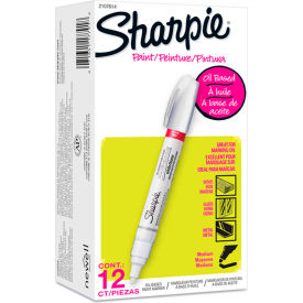 Sharpie® Paint Marker Oil Based Medium White Ink Dozen 2107614