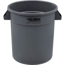 GoVets™ Plastic Trash Can 10 Gallon Gray 456GY240