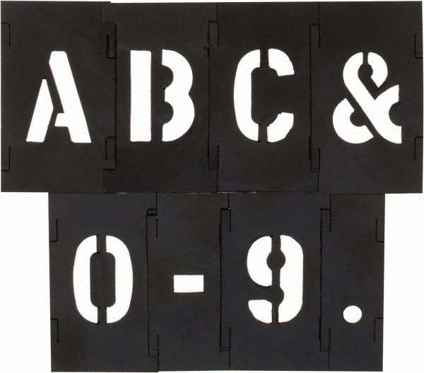 1 Inch Characters, PVC Plastic Stencil Set MPN:10189