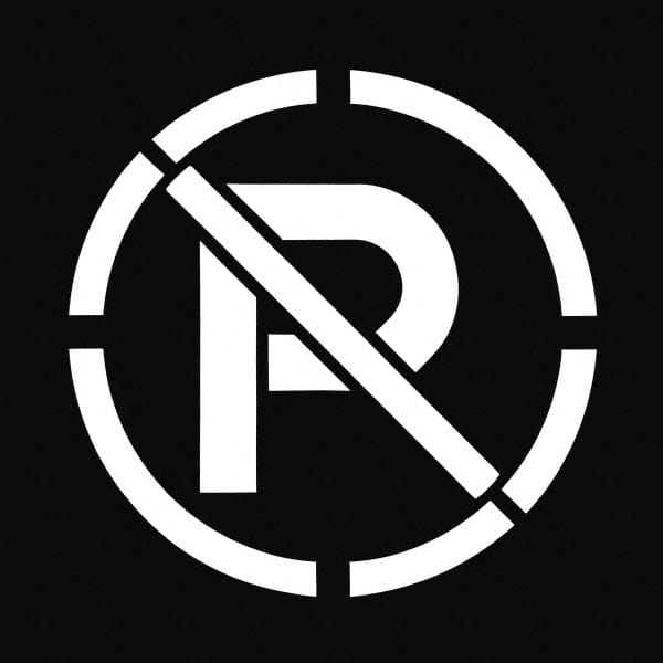 15 Inch Diameter Characters, No Parking Symbol, Plastic Stencil MPN:12417
