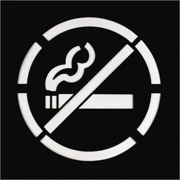 15 Inch Diameter Characters, No Smoking Symbol, Plastic Stencil MPN:12418