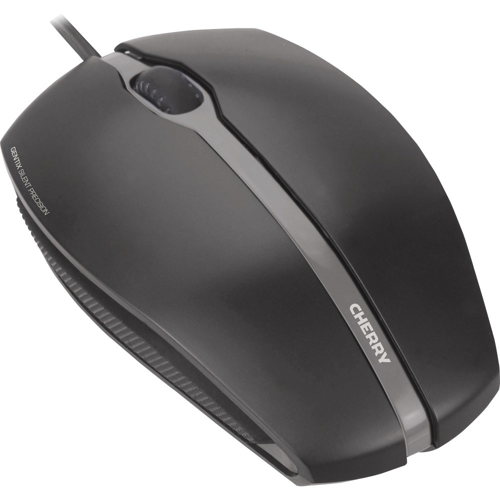 CHERRY GENTIX SILENT - Mouse - optical - 3 buttons - wired - USB - black (Min Order Qty 3) MPN:JM-0310-2