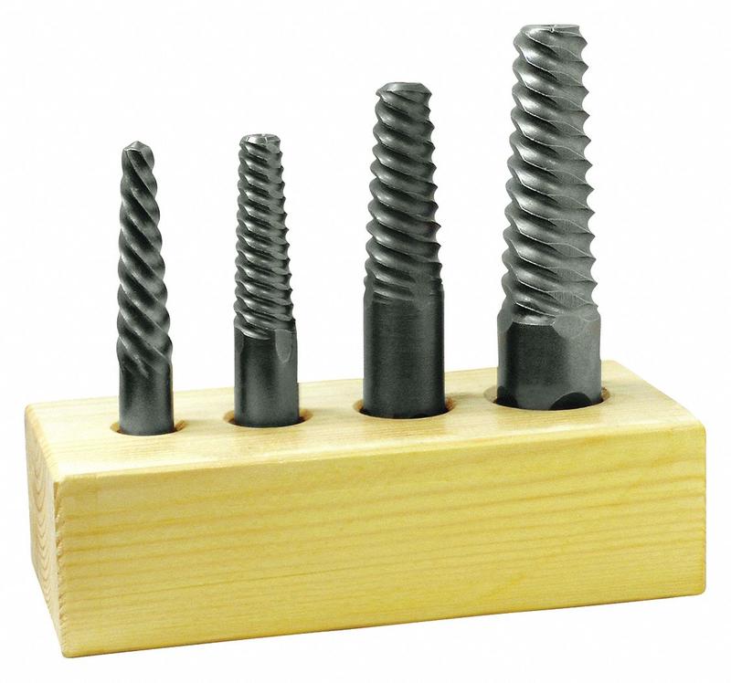 Screw Extractor Set 4pc HSS Pouch MPN:65041