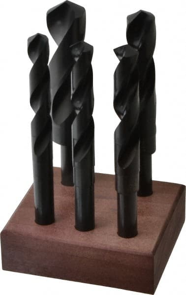Drill Bit Set: Reduced Shank Drill Bits, 5 Pc, 1