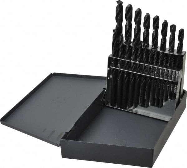 Drill Bit Set: Jobber Length Drill Bits, 21 Pc, 135 ° MPN:69851