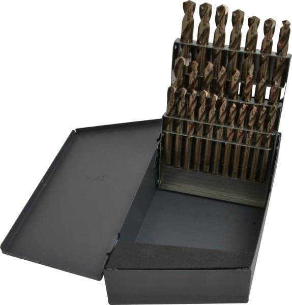 Drill Bit Set: Screw Machine Length Drill Bits, 26 Pc, 135 ° MPN:69855