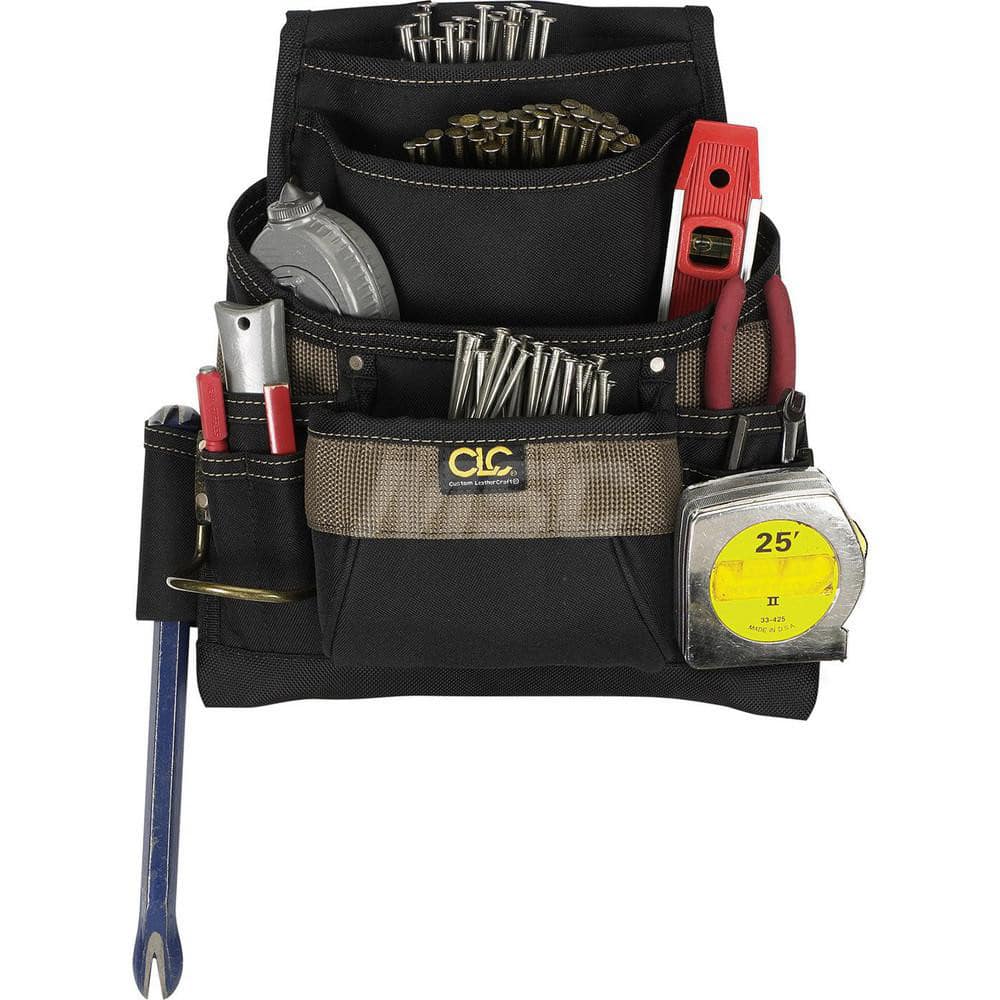 Tool Bag: 11 Pockets, Polyester, Black MPN:1620