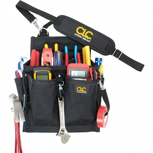 Tool Pouch: 20 Pockets, Polyester, Black MPN:5508