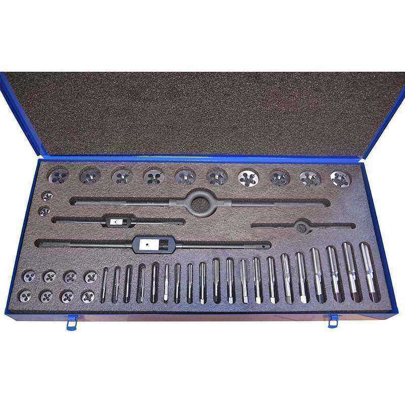 Tap & Die Set: 1/4-20 to 1-12 Taps, 1/4-20 to 1-12 Dies MPN:C67293