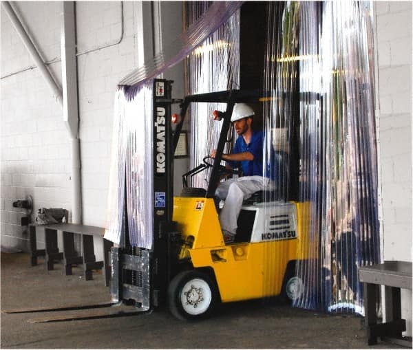 6' Door Width x 8' Door Height Flexible PVC Ribbed Strip Door Kit MPN:SD0808H5072096
