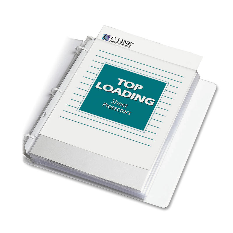C-Line Polypropylene Top-Loading Sheet Protectors, 8 1/2in x 11in, Heavyweight, Nonglare, Box Of 100 (Min Order Qty 4) MPN:62028