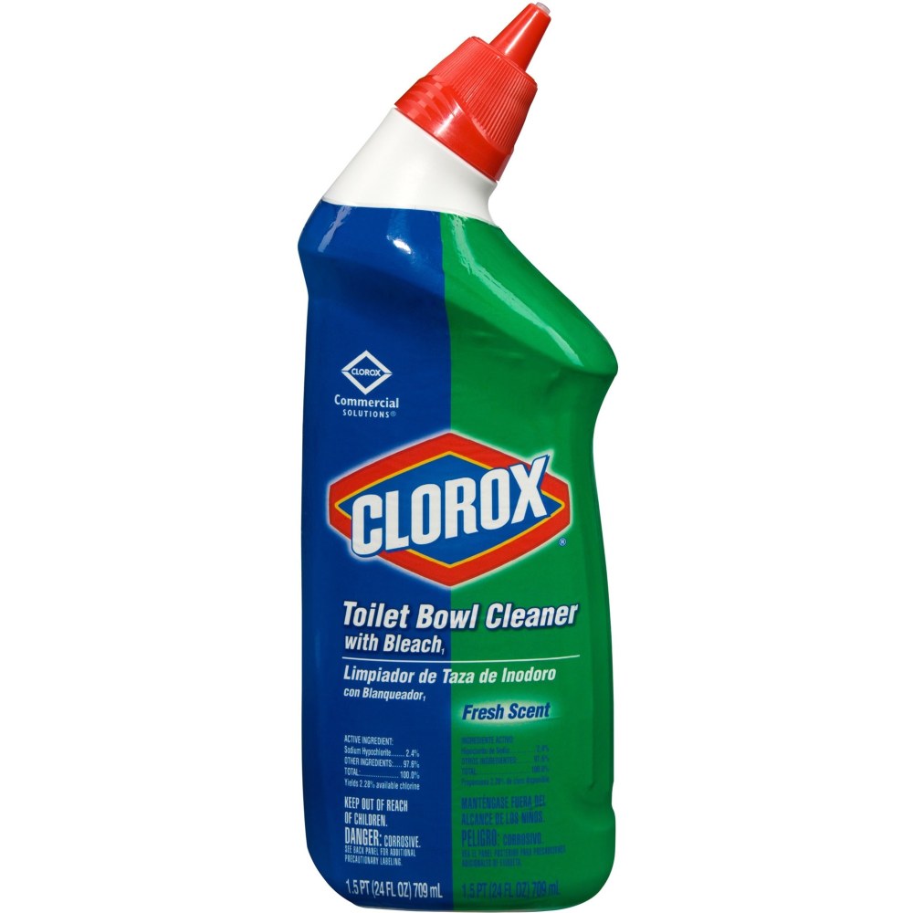 CloroxPro Toilet Bowl Cleaner with Bleach - 24 fl oz (0.8 quart) - Fresh Scent - 360 / Bundle - Disinfectant, Deodorize - Clear MPN:00031BD