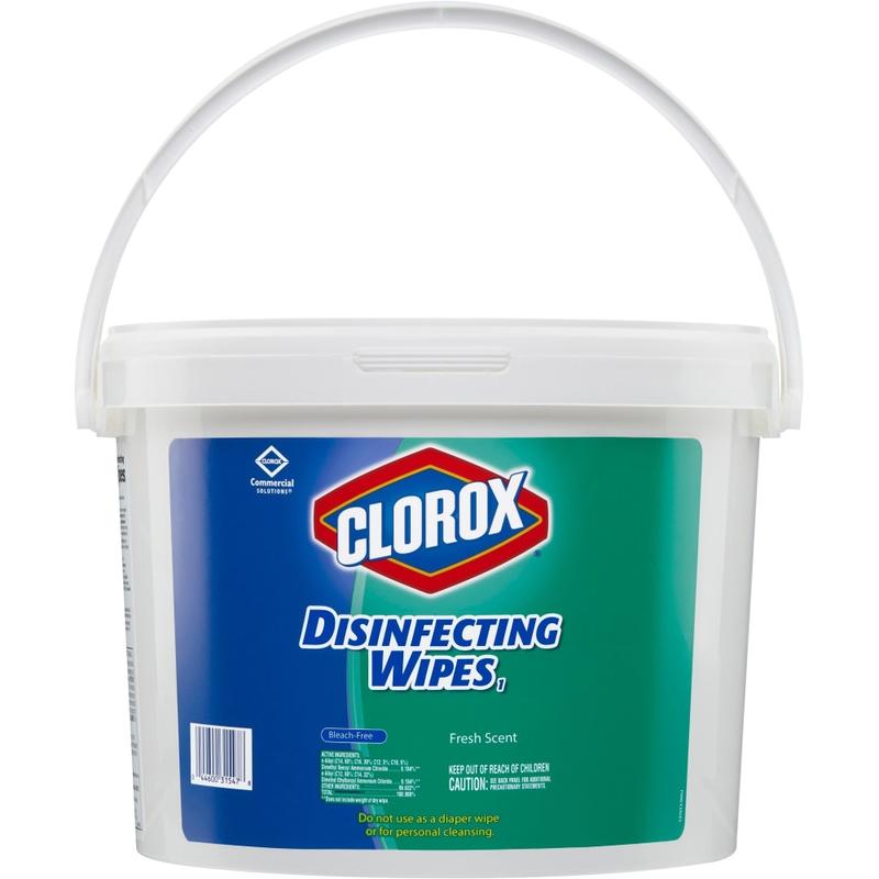 CloroxPro Disinfecting Wipes - Ready-To-Use - Fresh Scent - 700 / Bucket - 2 / Pallet - Pre-moistened, Anti-bacterial, Textured - White MPN:31547PL