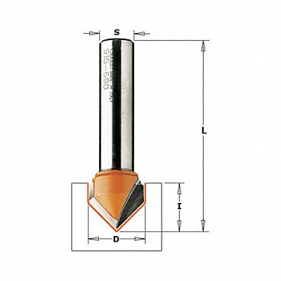 V-Groove Cut Profile Router Bit 3/8 MPN:815.095.11