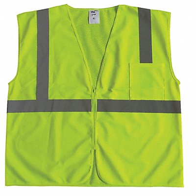 J6016 U-Block Vest Class2 Yellow/Grn 2XL MPN:53YK95