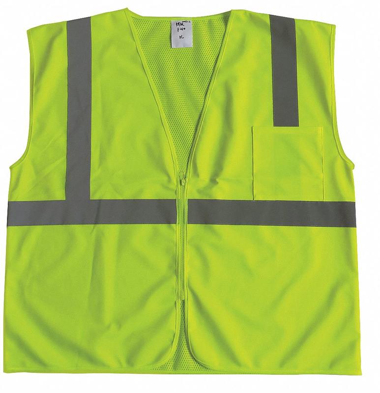 J6016 U-Block Vest Class2 Yellow/Grn 3XL MPN:53YK96