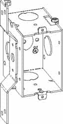 Electrical Switch Box: Steel, Rectangle, 3