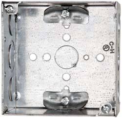 Electrical Outlet Box: Steel, Square, 4