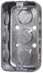 Electrical Wall Box: Steel, Rectangle, 4