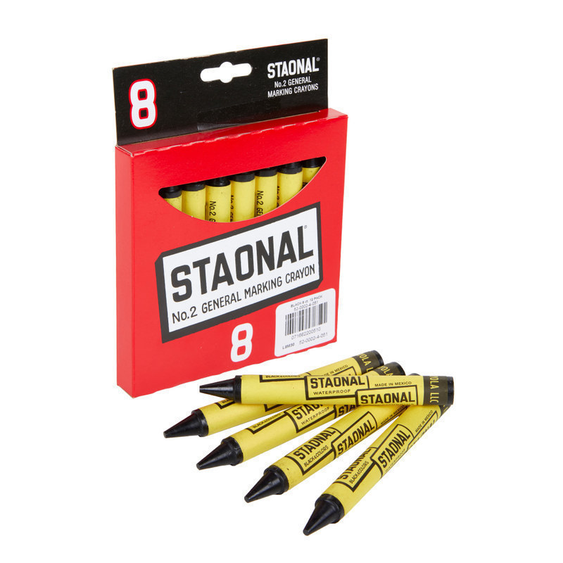 Crayola Staonal Marking Crayons, 5in, Black, Box Of 8 Crayons (Min Order Qty 8) MPN:52-0002-051