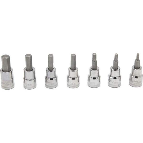 Hex Bit Socket Set: 3/8
