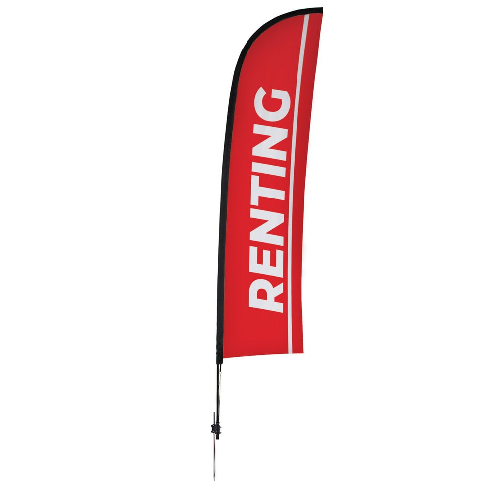 Safety Signs, Family: Architectural Sign , Sign Type: General Information , Sign Header: None , Legend: Renting Red , Message/Graphic: Message & Graphic  MPN:908120-007
