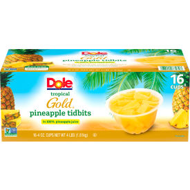 Dole Pineapple Tidbit Bowls 16 Count 22000474