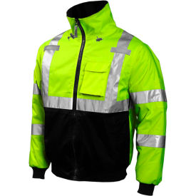 Tingley® J26002 Bomber Hooded Jacket Fluorescent Yellow/Green/Black 3XL J26002.3X