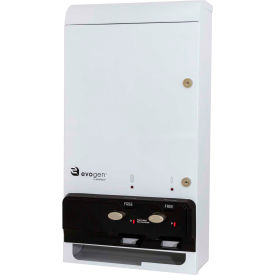 Hospeco EvoGen® Dual Sanitary Napkin Tampon Vendor White Metal Free Vending - EV1-FREE EV1-FREE
