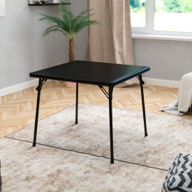 Flash Furniture Folding Card Table - Black 2-GGJB-