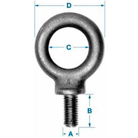 Ken Forging M6-A - Eyebolt - Metric - Shoulder Pattern - M6 x 1.00 - Short Shank - Made In USA M6-A