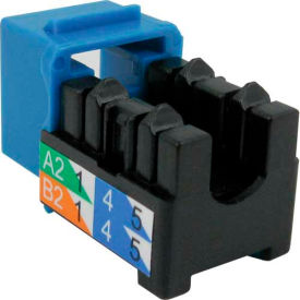 Vertical Cable 352-V2714/BL Cat 6 V-Max U-Style Keystone Jack - Blue 352-V2714/BL