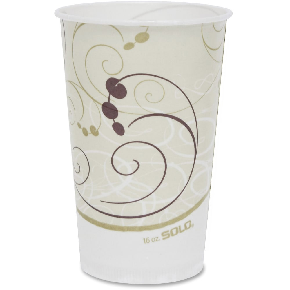 Solo Cup Symphony Cold Paper Cups - 50 / Pack - White, Brown, Green - Paper - Cold Drink, Milk Shake, Smoothie (Min Order Qty 3) MPN:RW16J8000