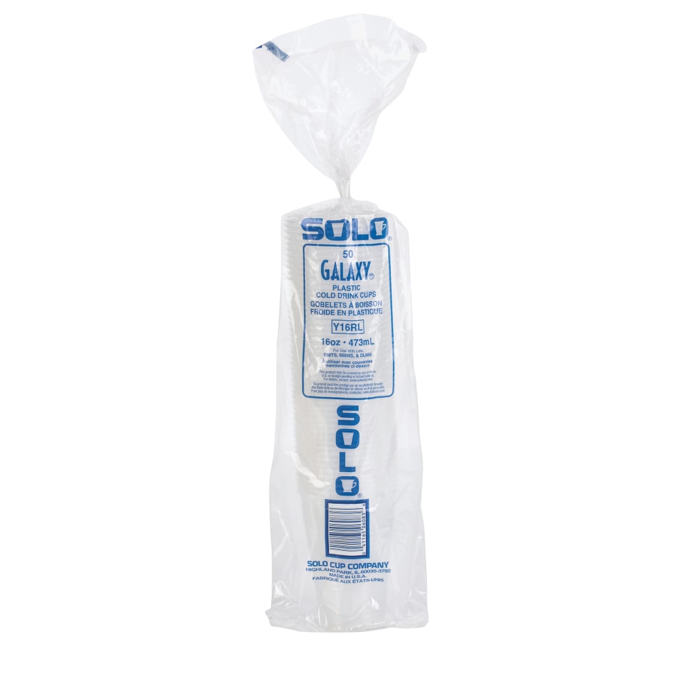 Solo Cup Galaxy Translucent Plastic Cups, 16 Oz, Case Of 1,000 MPN:Y16RL-0100