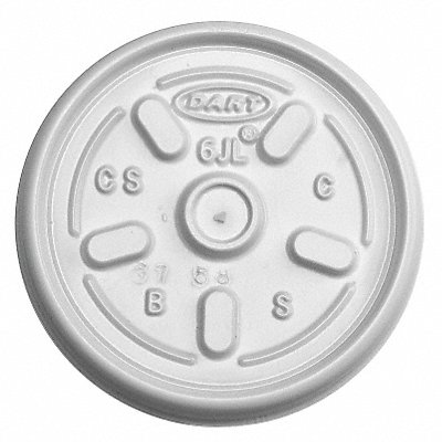 Disp Hot Cup Lid 2 oz-6 oz White PK1000 MPN:6JL