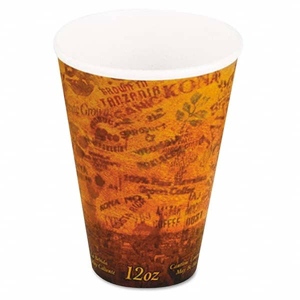 Foam Hot/Cold Cups, 12 oz, Brown/Black, 1000/Carton MPN:DCC12U16ESC