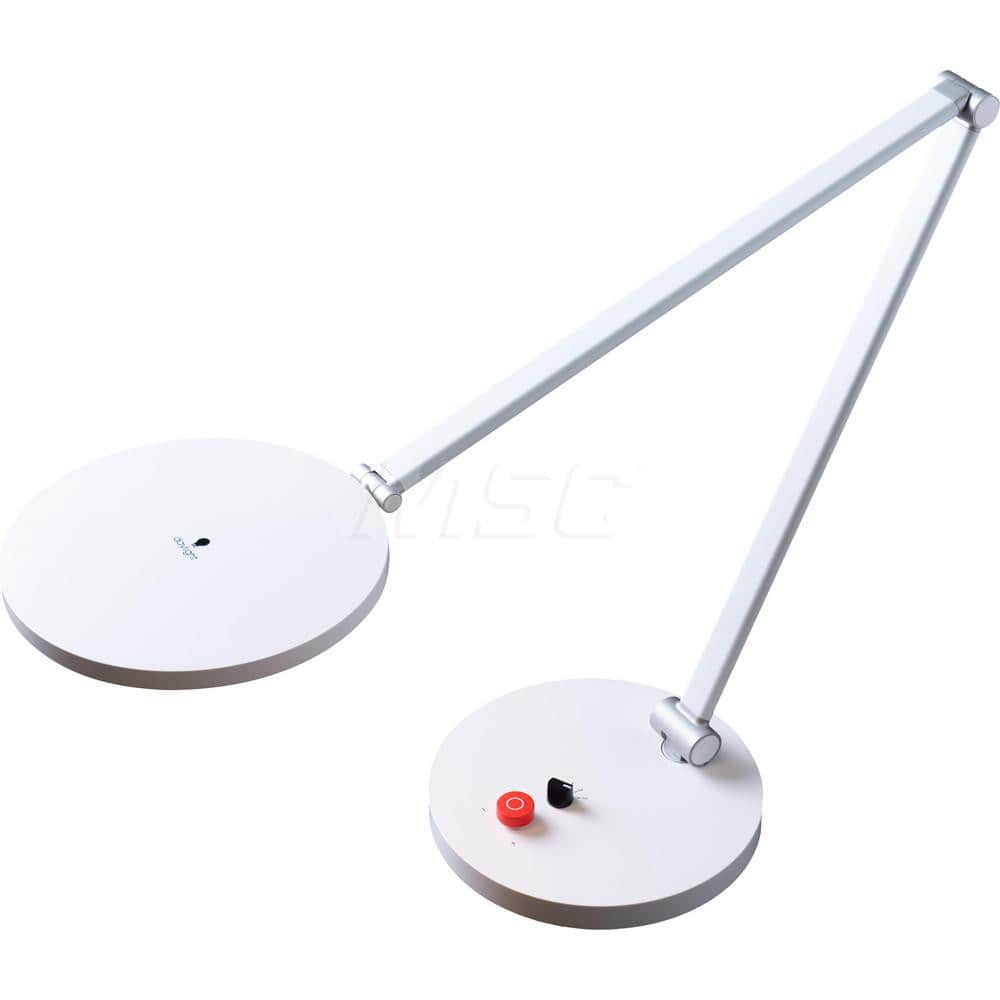 Task Light: LED, Pivot Arm, Free Standing, White MPN:U45200