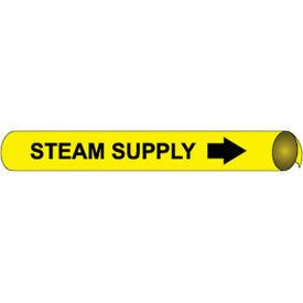 NMC™ Precoiled & Strap-On Pipe Marker Steam Supply Fits Over 10