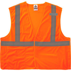 Ergodyne GloWear 8215BA-S Breakaway Mesh Hi-Vis Safety Vest Class 2 Economy M Orange 24553