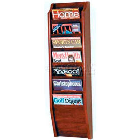 Wooden Mallet Cascade™ 7 Pocket Magazine Rack Mahogany MR36-7MH