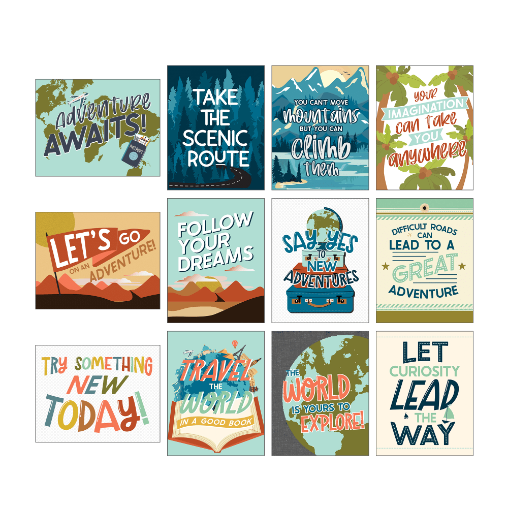 Carson Dellosa Education Mini Poster Set, Explore, Set Of 12 Posters (Min Order Qty 7) MPN:106065