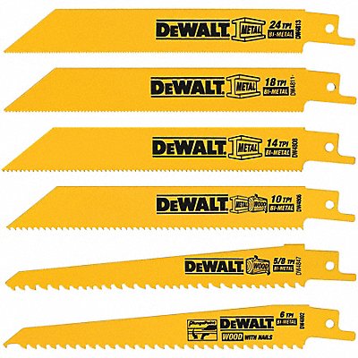 Recip Saw Blade Set Blade L 6 in. MPN:DW4856