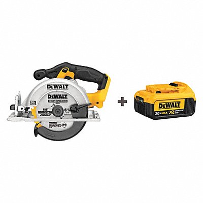 Cordless Circ Saw Kit 6-1/2 in Blade Dia MPN:DCS391B/DCB204