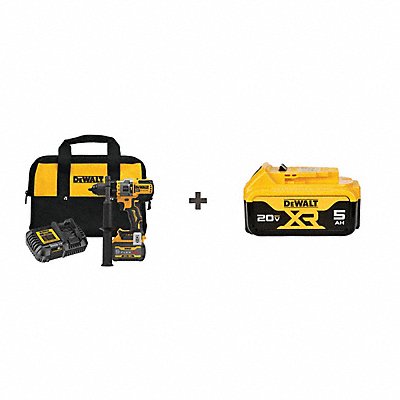 Hammer Drill 1/2 in Chuck 20V MPN:DCD999T1/DCB205
