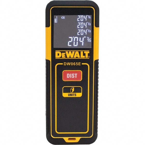 Laser & Ultrasonic Distance Finders, Maximum Distance (Feet): 65.00 , Accuracy: 1/8 in , Battery Size: AAA , Minimum Distance (Inch): 6  MPN:DW065E